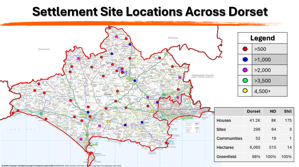 Slide 4: Settlement Site Locations Across Dorset